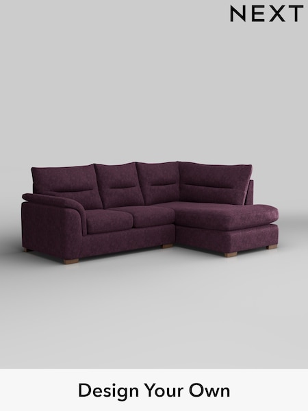 Plush Chenille/Dark Plum Purple Hayden Highback (W43746) | £1,825