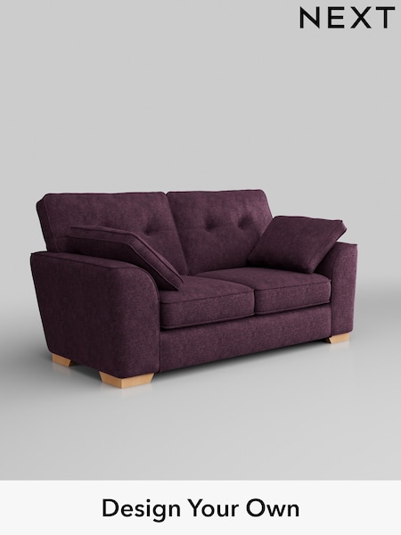 Plush Chenille/Dark Plum Purple Stamford Buttoned Back (W43767) | £1,199