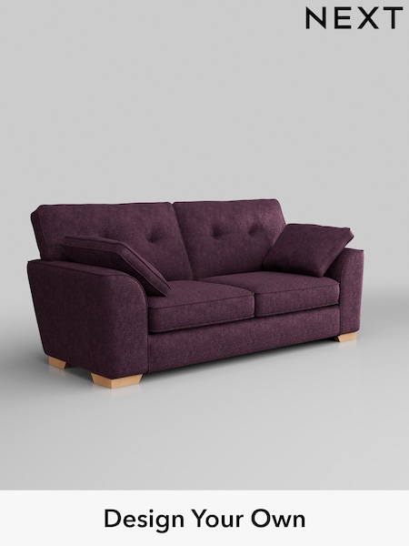 Plush Chenille/Dark Plum Purple Stamford Buttoned Back (W43767) | £1,299