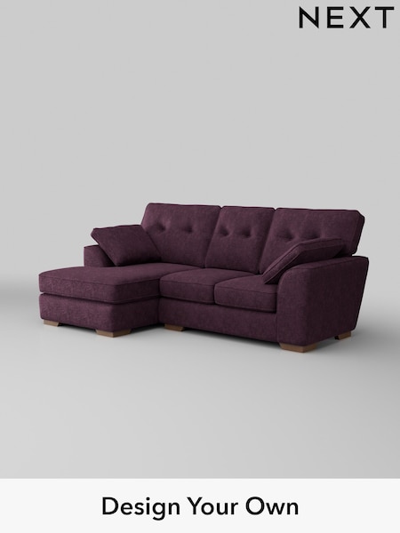 Plush Chenille/Dark Plum Purple Stamford Buttoned Back (W43767) | £1,775