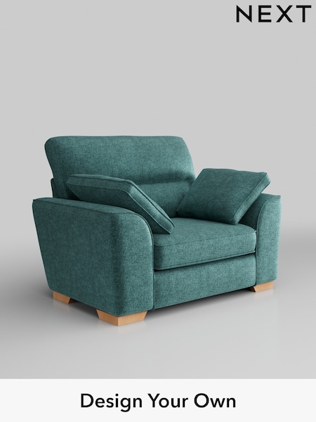 Plush Chenille/Dark Teal Green Stamford Highback (W43775) | £899