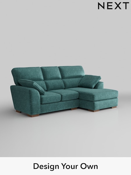 Plush Chenille/Dark Teal Green Stamford Highback (W43775) | £1,775