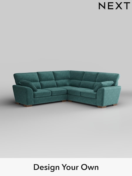 Plush Chenille/Dark Teal Green Stamford Highback (W43775) | £2,425