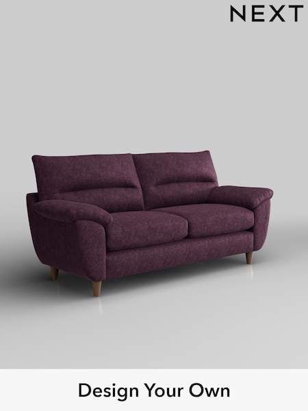 Plush Chenille/Dark Plum Purple Elliot Highback (W43780) | £1,175