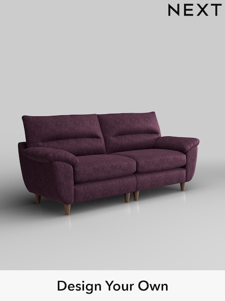 Plush Chenille/Dark Plum Purple Elliot Highback (W43780) | £1,275