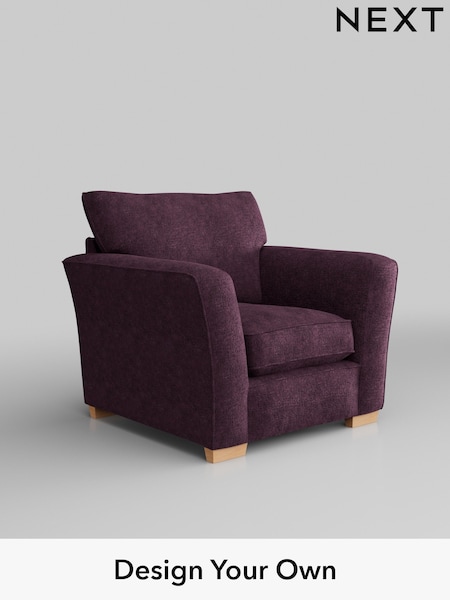 Plush Chenille/Dark Plum Purple Heath Highback (W43781) | £750