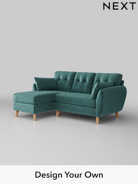 Plush Chenille/Dark Teal Green Wilson Buttoned Back (W43795) | £1,575