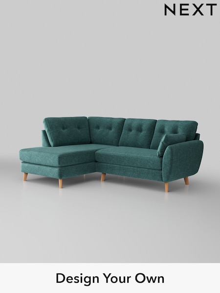 Plush Chenille/Dark Teal Green Wilson Buttoned Back (W43795) | £1,675