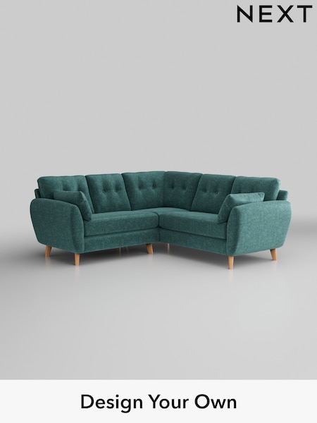 Plush Chenille/Dark Teal Green Wilson Buttoned Back (W43795) | £1,650