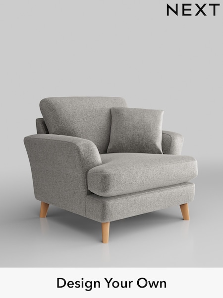 Plush Chenille/Light Grey Conway Relaxed Sit (W43797) | £875