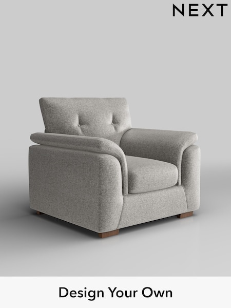 Plush Chenille/Light Grey Hayden Buttoned Back (W43799) | £750