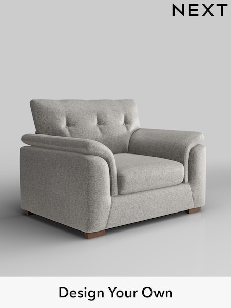 Plush Chenille/Light Grey Hayden Buttoned Back (W43799) | £850