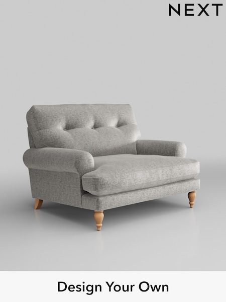 Plush Chenille/Light Grey Erin Buttoned Back Deep Relaxed Sit (W43800) | £1,025