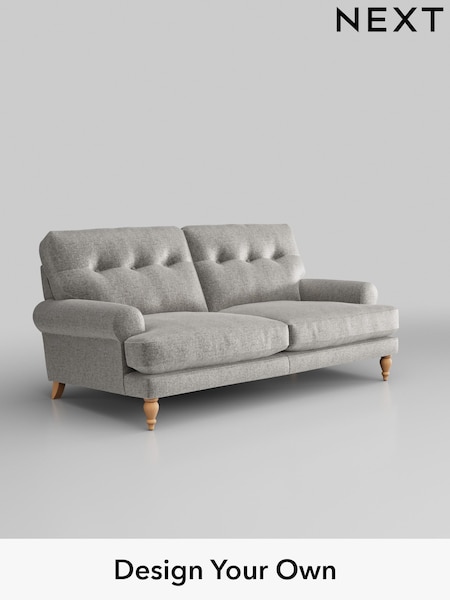 Plush Chenille/Light Grey Erin Buttoned Back Deep Relaxed Sit (W43800) | £1,325