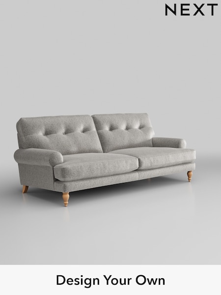 Plush Chenille/Light Grey Erin Buttoned Back Deep Relaxed Sit (W43800) | £1,425