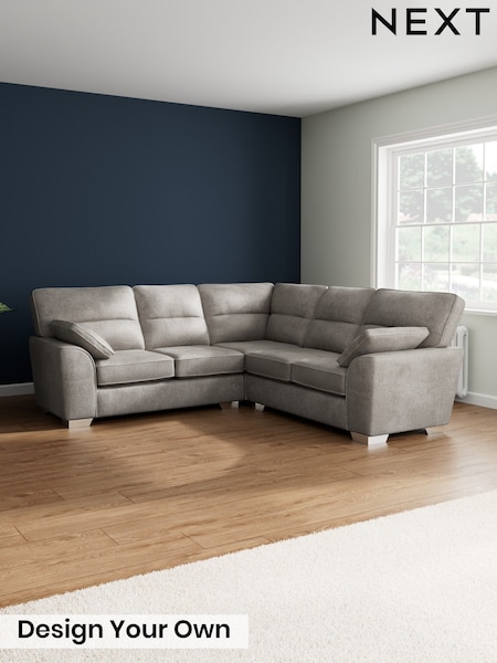 Plush Chenille/Light Grey Stamford Highback (W43811) | £2,425