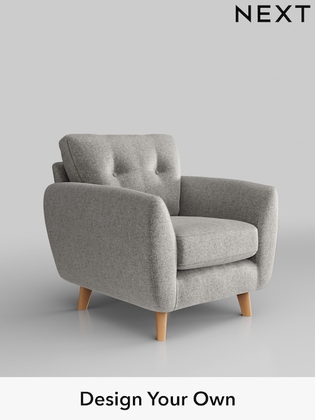 Plush Chenille/Light Grey Wilson Buttoned Back (W43813) | £599