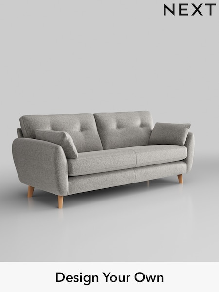 Plush Chenille/Light Grey Wilson Buttoned Back (W43813) | £1,150