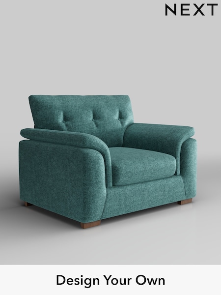 Plush Chenille/Dark Teal Green Hayden Buttoned Back (W43814) | £850