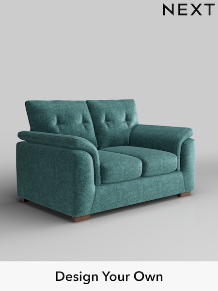 Plush Chenille/Dark Teal Green Hayden Buttoned Back (W43814) | £1,025