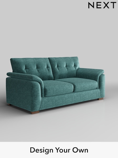 Plush Chenille/Dark Teal Green Hayden Buttoned Back (W43814) | £1,225