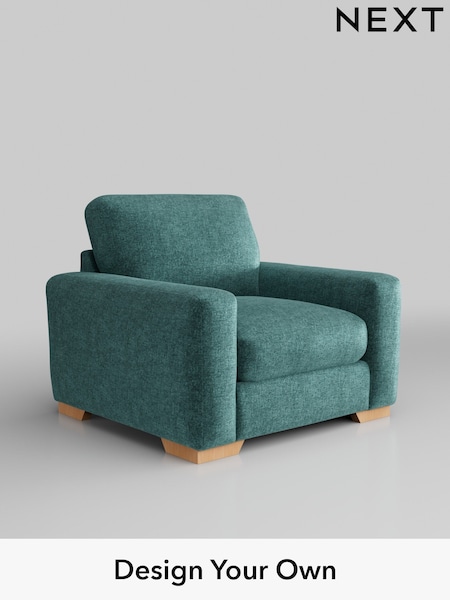 Plush Chenille/Dark Teal Green Houghton Deep Relaxed Sit (W43819) | £925