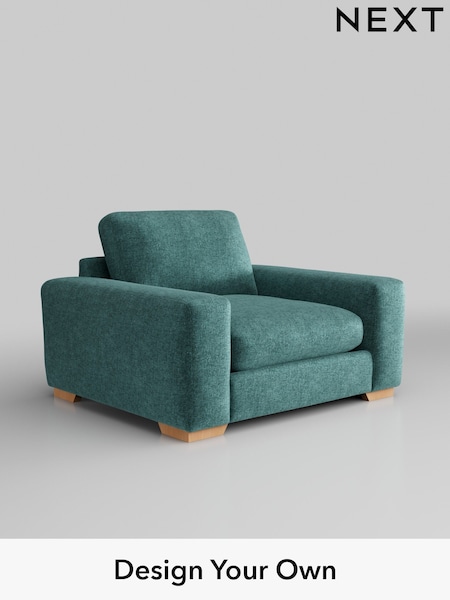 Plush Chenille/Dark Teal Green Houghton Deep Relaxed Sit (W43819) | £1,025