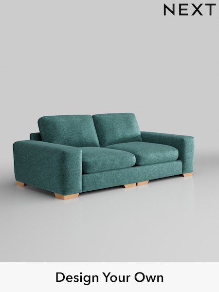 Plush Chenille/Dark Teal Green Houghton Deep Relaxed Sit (W43819) | £1,525