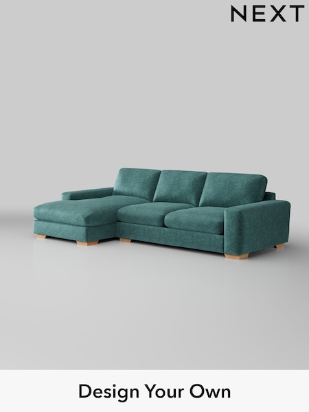 Plush Chenille/Dark Teal Green Houghton Deep Relaxed Sit (W43819) | £2,325