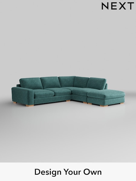 Plush Chenille/Dark Teal Green Houghton Deep Relaxed Sit (W43819) | £2,675