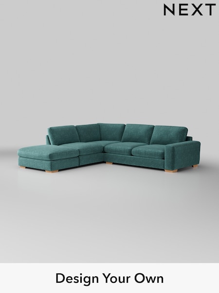 Plush Chenille/Dark Teal Green Houghton Deep Relaxed Sit (W43819) | £2,625