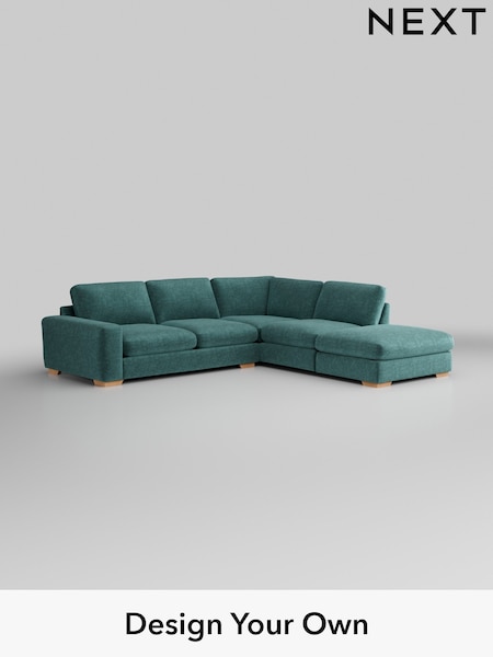 Plush Chenille/Dark Teal Green Houghton Deep Relaxed Sit (W43819) | £2,625