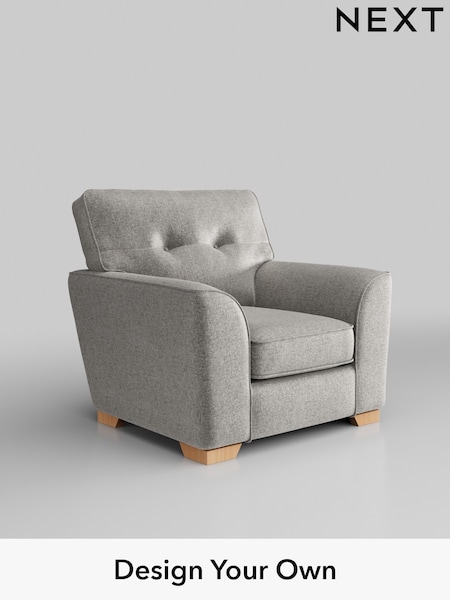 Plush Chenille/Light Grey Stamford Buttoned Back (W43823) | £799