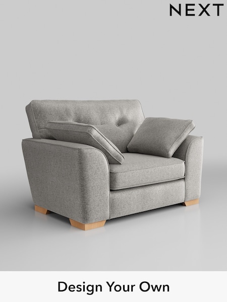 Plush Chenille/Light Grey Stamford Buttoned Back (W43823) | £899