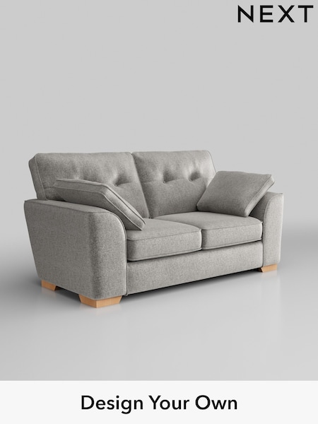 Plush Chenille/Light Grey Stamford Buttoned Back (W43823) | £1,199