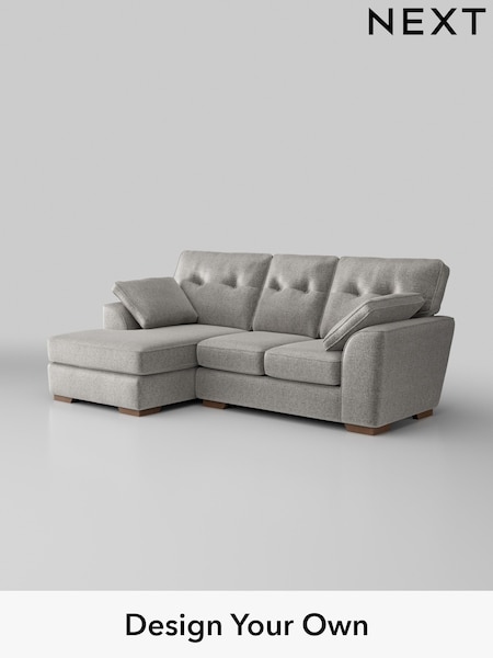 Plush Chenille/Light Grey Stamford Buttoned Back (W43823) | £1,775