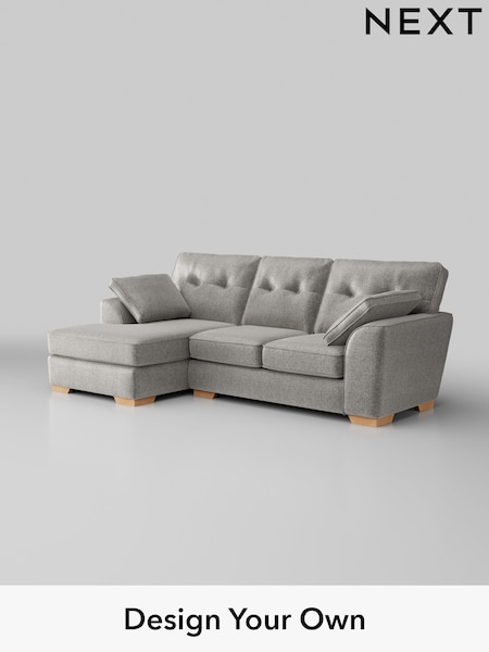 Plush Chenille/Light Grey Stamford Buttoned Back (W43823) | £1,875