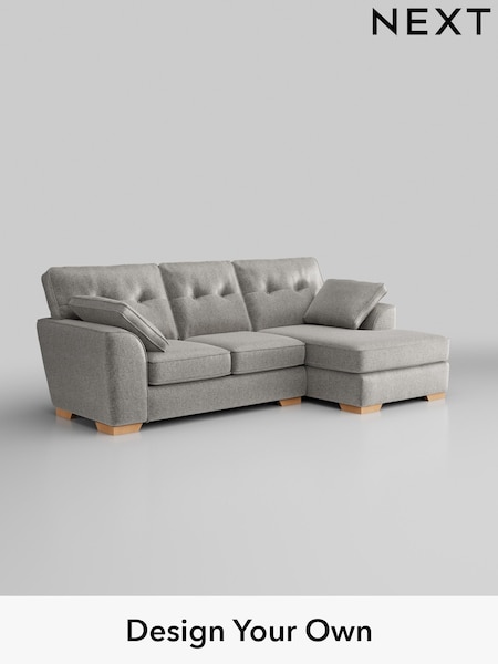 Plush Chenille/Light Grey Stamford Buttoned Back (W43823) | £1,875