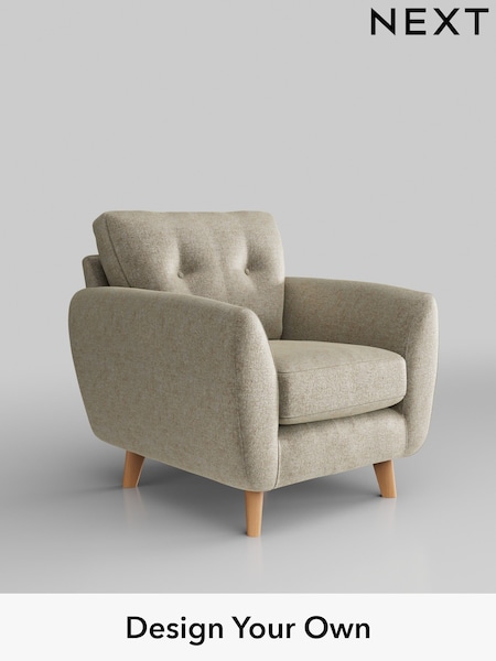 Plush Chenille/Light Natural Wilson Buttoned Back (W43828) | £599