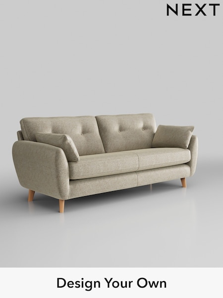 Plush Chenille/Light Natural Wilson Buttoned Back (W43828) | £1,150