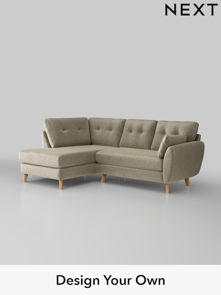 Plush Chenille/Light Natural Wilson Buttoned Back (W43828) | £1,675