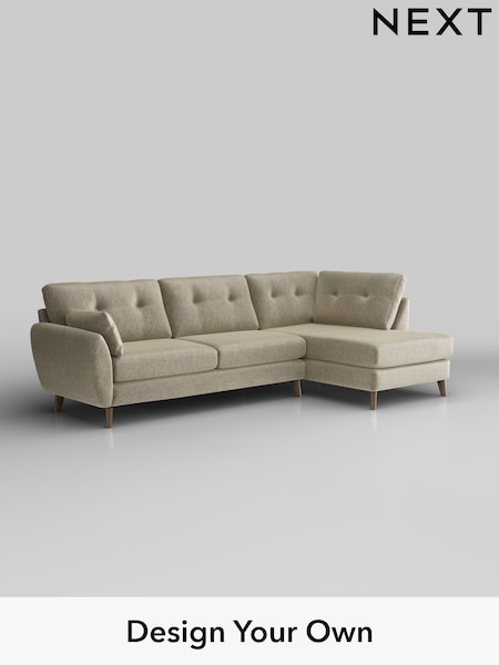 Plush Chenille/Light Natural Wilson Buttoned Back (W43828) | £1,775