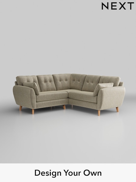 Plush Chenille/Light Natural Wilson Buttoned Back (W43828) | £1,650