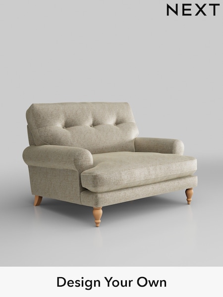 Plush Chenille/Light Natural Erin Buttoned Back Deep Relaxed Sit (W43830) | £1,025