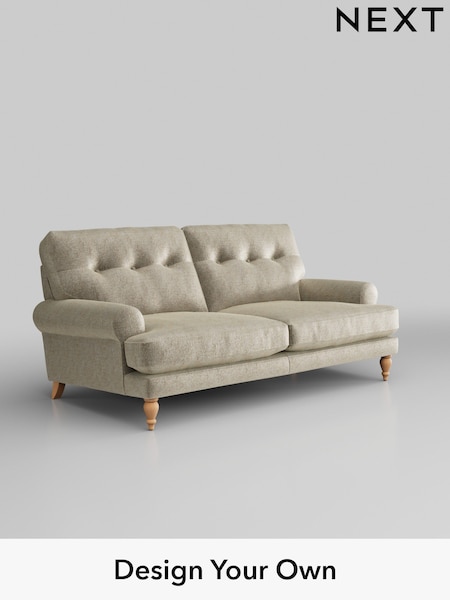 Plush Chenille/Light Natural Erin Buttoned Back Deep Relaxed Sit (W43830) | £1,325