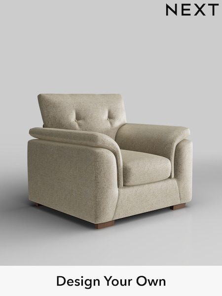 Plush Chenille/Light Natural Hayden Buttoned Back (W43840) | £750