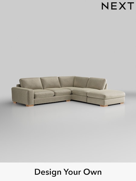 Plush Chenille/Light Natural Houghton Deep Relaxed Sit (W43841) | £2,625