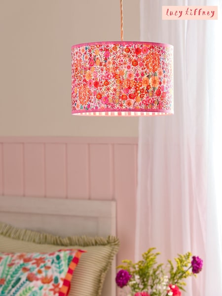 Lucy Tiffney Pink Easy Fit Campion Lamp Shade (W43847) | £45