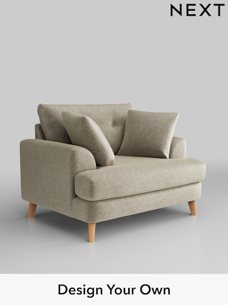Plush Chenille/Light Natural Parker Buttoned Back (W43849) | £1,025