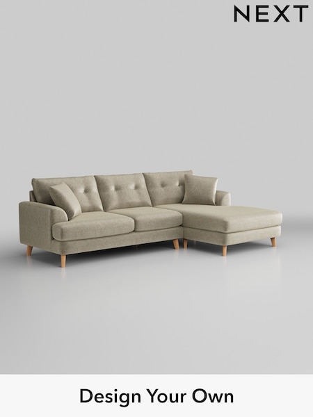 Plush Chenille/Light Natural Parker Buttoned Back (W43849) | £2,350